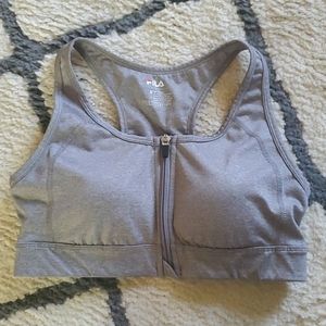 Women's Fila Sport Gray Sports Bra